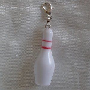 COPY - Bowling Pin Zipper Pull Resin Handcrafted Altered Repurposed Mini Game N…